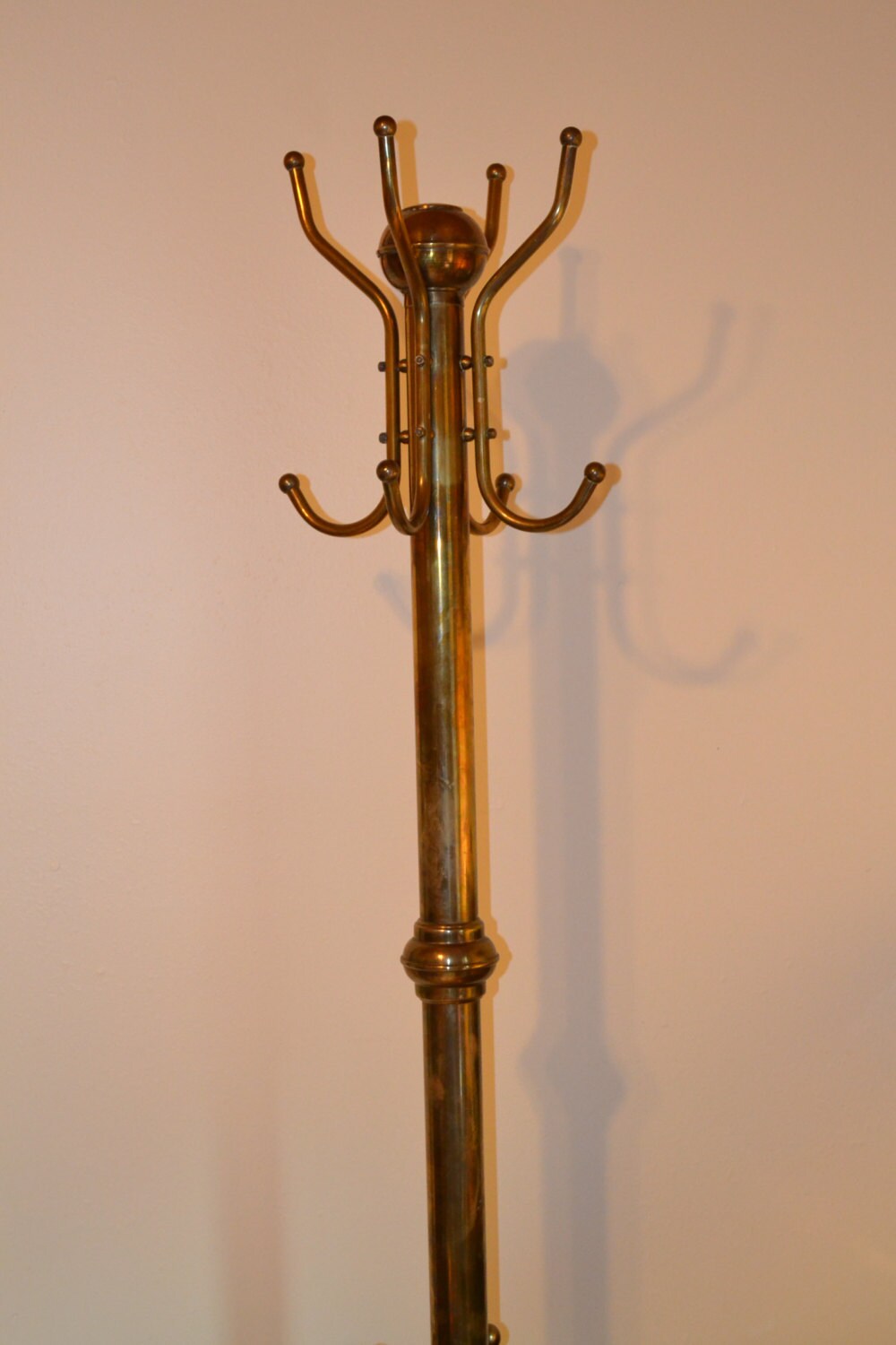Vintage Brass Coat Rack Hat Rack Tall Antique by PanchosPorch