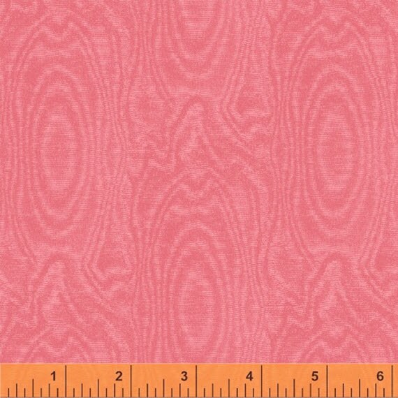 Half Yard That's A Moiré Moire in Rose Pink Cotton