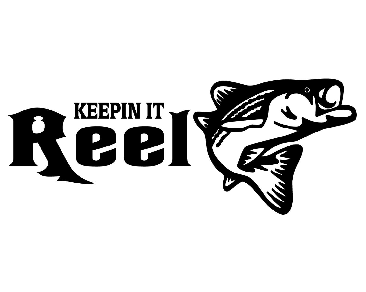 Bass Fishing Decal Keepin It Reel Sticker Bass fisherman