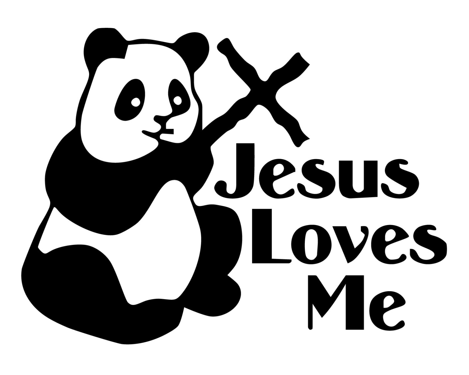 of meaning with just bear me Panda Sticker Jesus Me Jesus Panda Jesus Loves Bear Decal