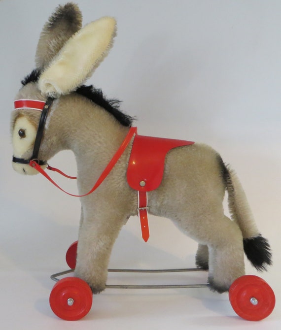 vintage stuffed donkey