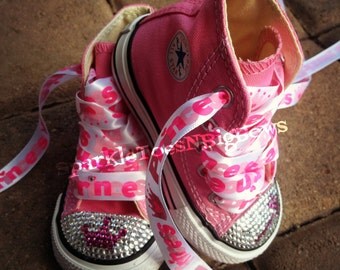 Items similar to Custom made Converse Bling Baby Bling Tennis Shoes ...