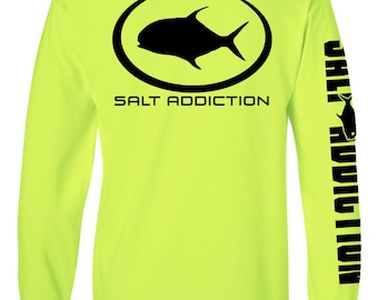 T-shirt Manches Longues Homme Salt Addiction - Motif Pêche/poulpe - Noir - Neuf étiqueté