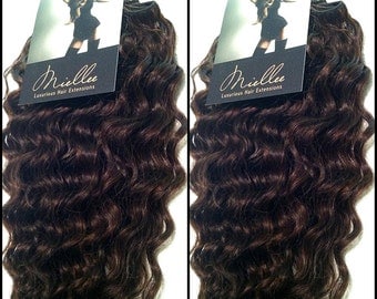 Clip In Hair Extensions / Virgin Brazilian Hair / Curly Texture / DYE OR BLEACH to any shade /10 Piece Clip In Set