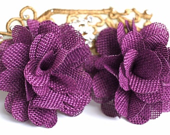 flowers burlap fabric flower wholesale rose yellow rustic