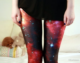 NEW PLANET GALAXY Leggings /Yoga Leggings /Red Color Bottoms/Womens Yoga pants/Boho Leggings/Women Stretch Leggings/Yoga Tights dz71