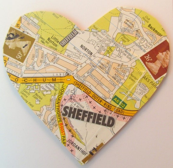 Sheffield map card by Pink Flamingo Handcrafting