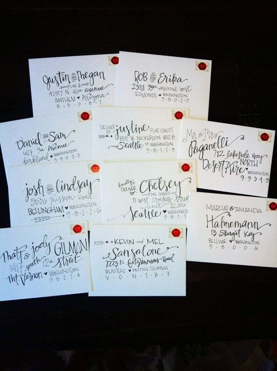 Items similar to Handwritten envelope addressing on Etsy