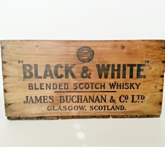 Wood Crate Rustic Box Scotch Whiskey Storage Box