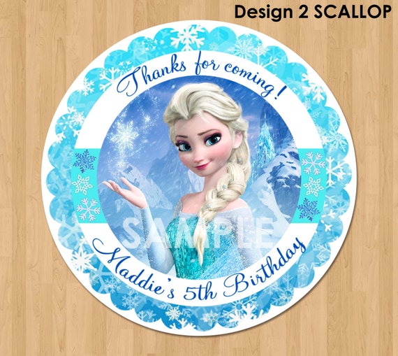 frozen favor tag or label disney elsa frozen birthday party
