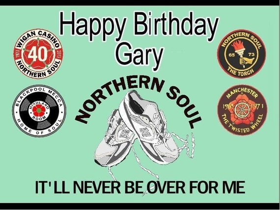 Northern Soul Personalised Birthday Card And By Rainbowfairy86