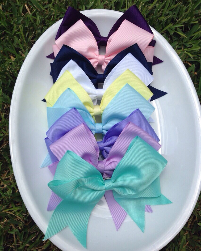 Choose a color jumbo bow hair clips ribbon hair clip