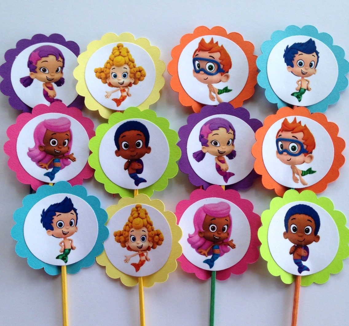 Bubble Guppies Cupcake Toppers by PartyXtras on Etsy