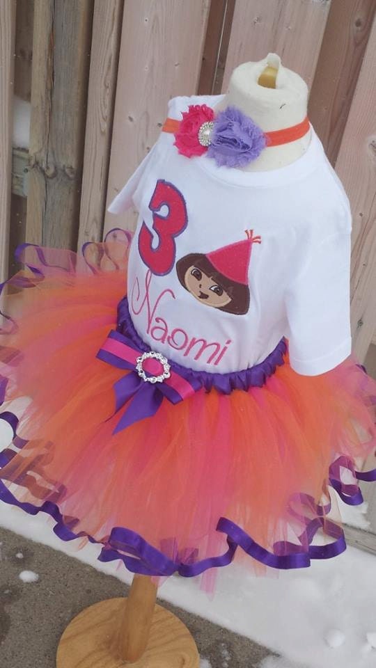 Dora Tutu Set By Amcutetutuboutique On Etsy