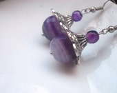 purple jade gemstone silver affordable modern contemporary earrings bali style gifts for women