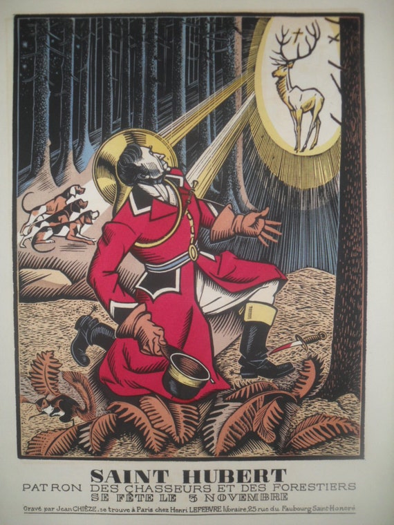 St. Hubert Patron Saint of Hunters Foresters &c. by ZinosBooks