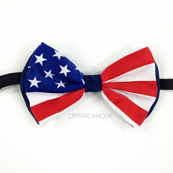 American Flag Bowtie Red White & Blue Bow Tie with