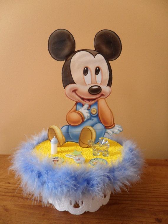 Baby Mickey Mouse Baby Shower Cake Topper / Table Decoration
