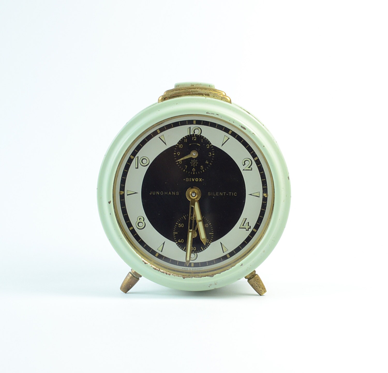Vintage German alarm clock Junghans Bivox SILENTTIC