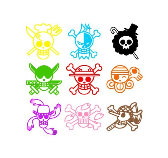 One Piece Flag Skull Decals by FrIssacsCreations on Etsy