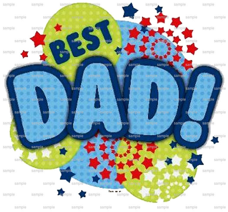Father's Day Best Dad Edible Cake and Cupcake Topper For Father's Day Best Dad Edible Cake and Cupcake Topper For