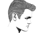 Chet Baker Portrait  Digital Drawing print 8x10" or A4 print