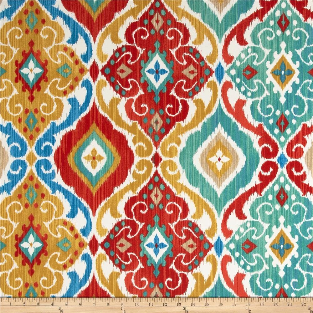 Per Yard Upholstery Fabric Richloom Collection For Outdoor For within Amazing turquoise and red home decor fabric you should have