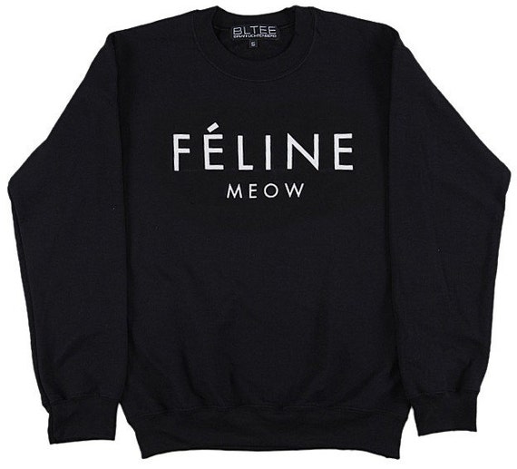 Celebrity street style craze Felline Meow commes vogue geek dope Sweatshirt