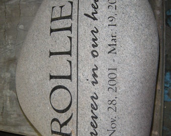 Personalized Pet Memorial Stone Grave Marker Dog Cat Headstone
