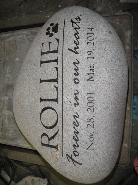 Personalized Pet Memorial Stone Grave Marker Dog Cat Headstone