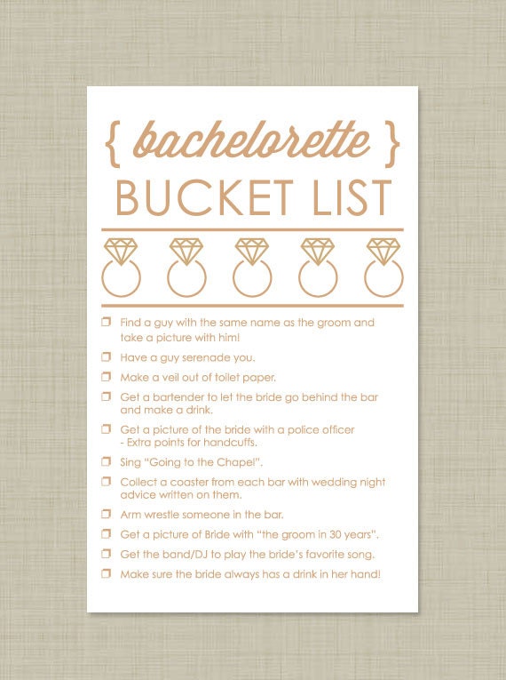 Printable Bachelorette Scavenger Hunt Instant Download