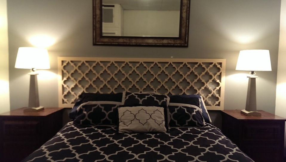 King Size Moroccan Lattice Headboard 24x 78 by LatticeMaster
