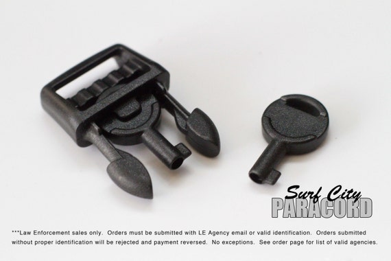 UPGRADE Hidden Handcuff Key Buckle 5/8 by SurfCityParacord on Etsy