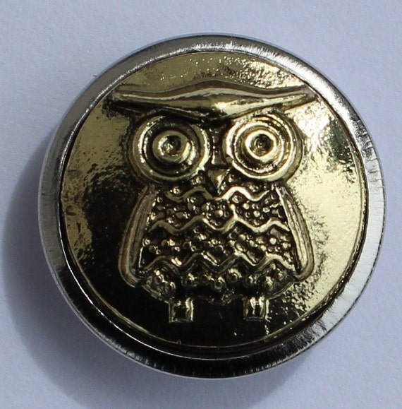 Noosa Style Snap Chunk Popper Charm Button for Snap Bracelet - Owl ...