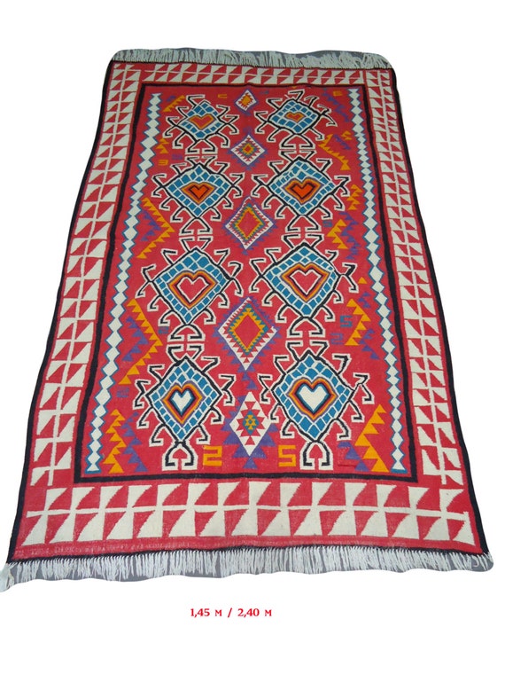 Vintage berber kilim rug Tunisian wool by KilimrugArt2DecoDesi