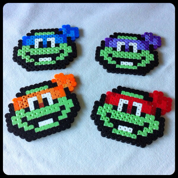 Teenage Mutant Ninja Turtles Perler Bead Sprites