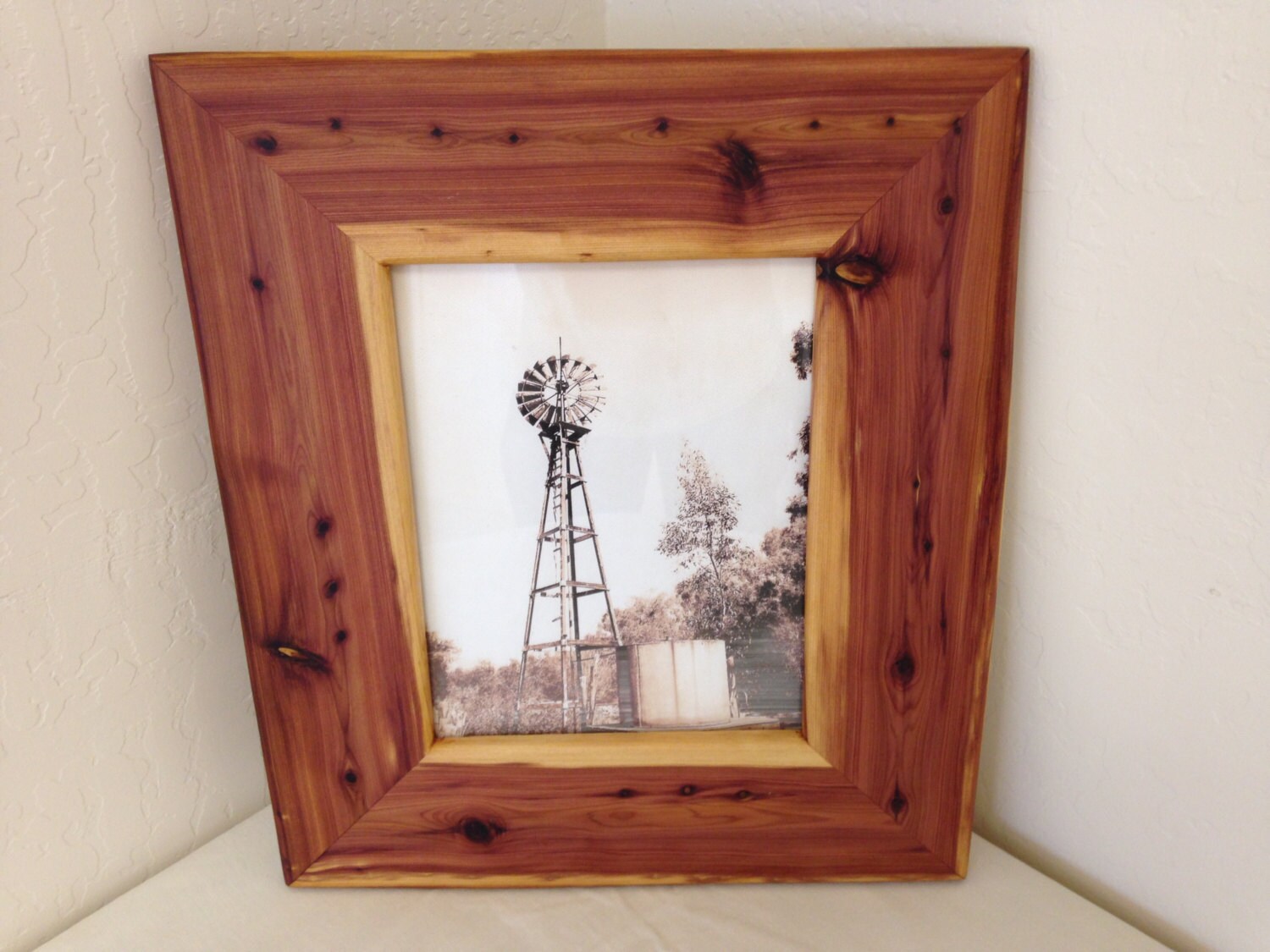 Cedar wood picture frame