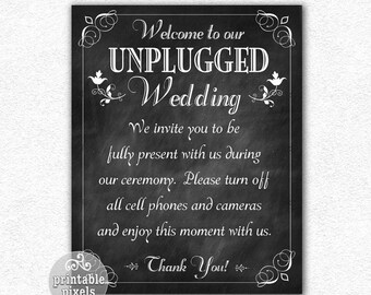 Popular items for unplugged wedding on Etsy