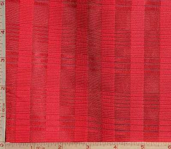 Red Shiny Variegated Rib Fabric 2 Way Stretch Polyester 8 Oz