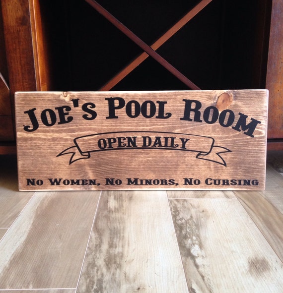 Pool Room Sign Billiards Room Sign