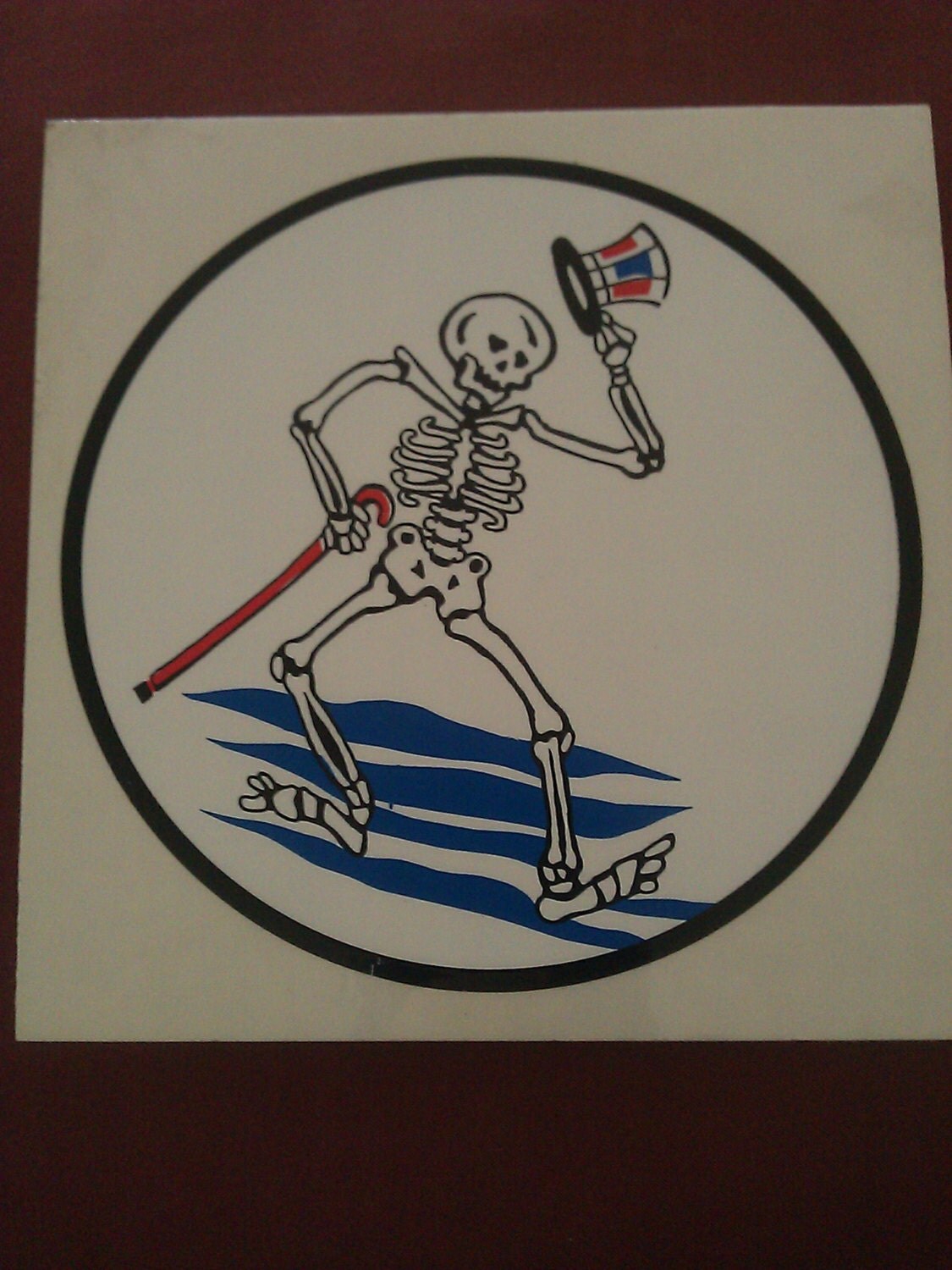 Grateful Dead Uncle Skeleton Sam 5 1/2x5 1/2