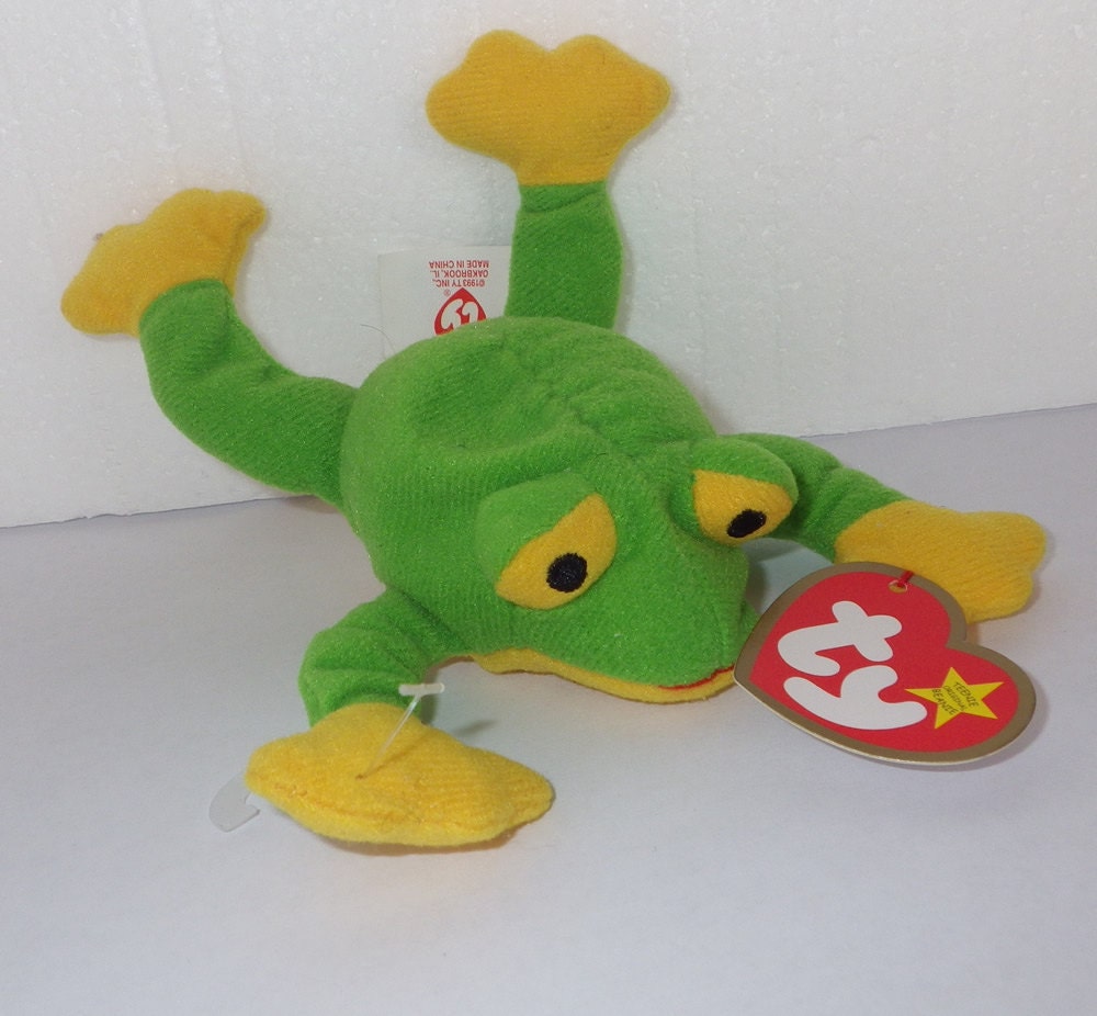 Smoochy the Frog 1993 Teenie Beanie Babies McDonald Vintage