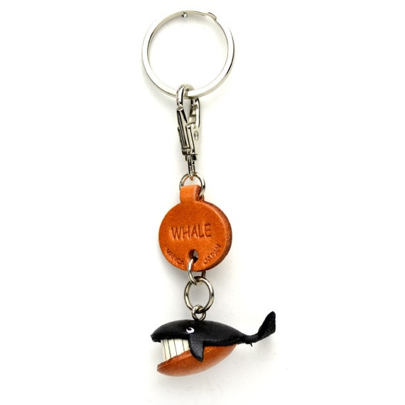 Whale 3D Leather Fish/Sea Animal Keychain Keyring Purse Charm