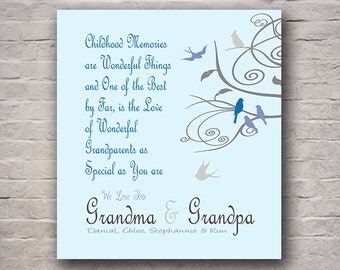 Gift for Grandparents, Personalized Anniversary Gift 