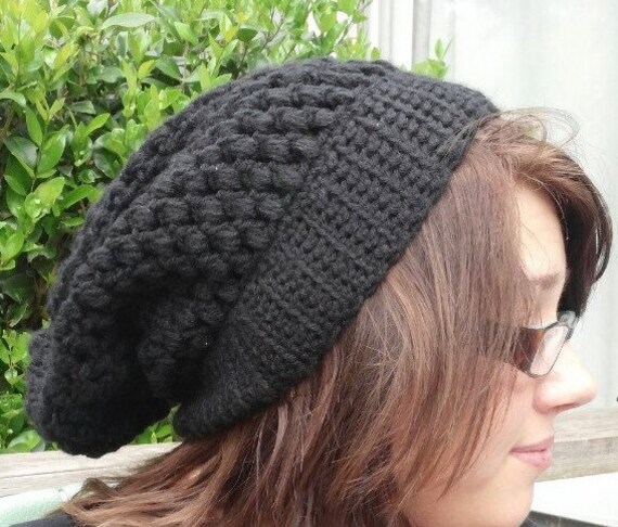 Items Similar To Slouchy Crochet Beanie On Etsy