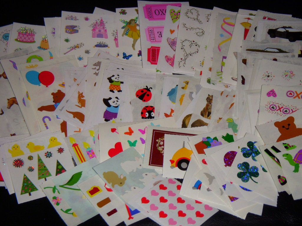 Scrapbook stickers Grab Bag mixed lot variety Mrs Grossman