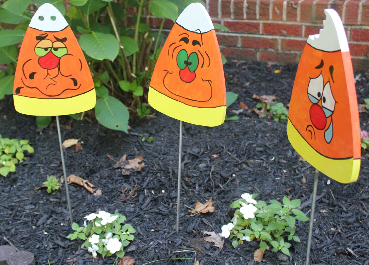 Candy Corn Outdoor Decorations Set 3 by CountryTimber on Etsy