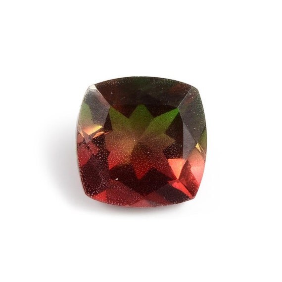 Watermelon Quartz Triplet Loose Gemstone Cushion Cut 1A