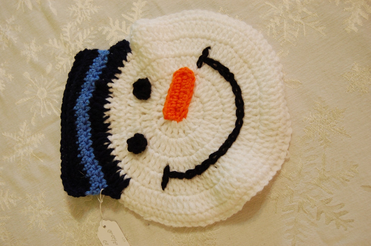 Snowman Pot Holder Crocheted Snowman Christmas Pot Holder