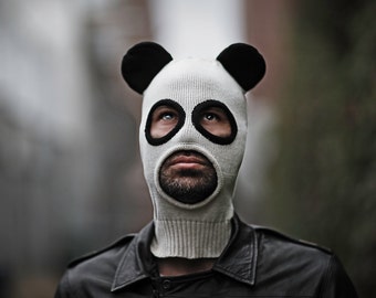 PANDITO BALACLAVA - Festival Headwear - Balaclava - Panda Mask for Men and Women - Snowboarding Hat - Ski Mask - Panda Costume - Halloween